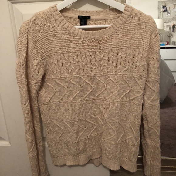 Cream oversized knit sweater - Picture 1 of 2